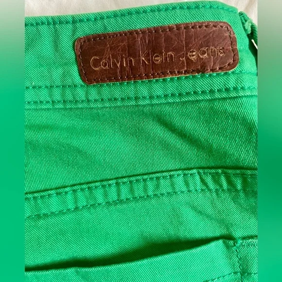 Calvin Klein Green Skinny Cropped Pants - Picture 3 of 4